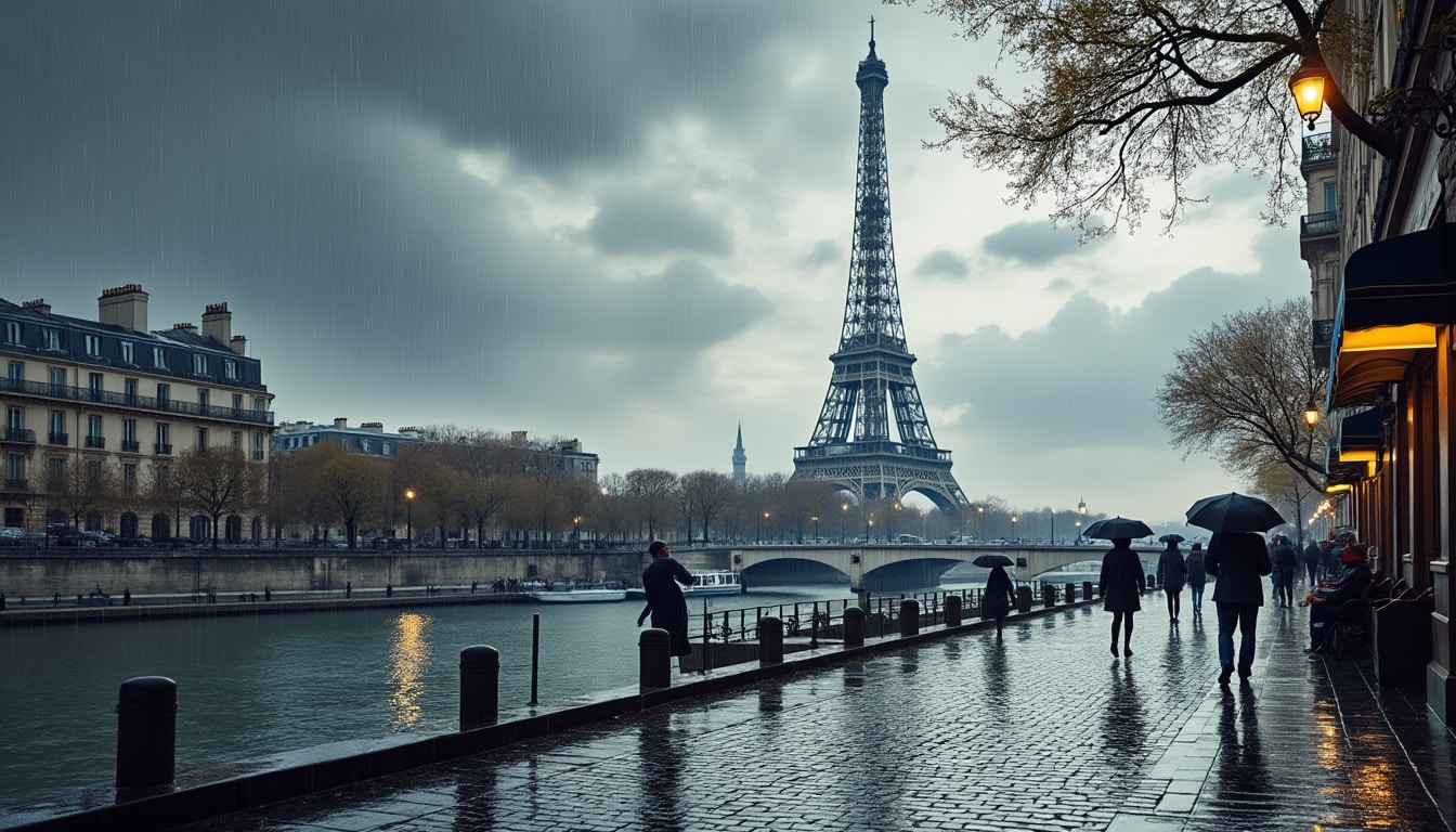 discover the weather patterns of rain and precipitation in paris, including seasonal variations, average rainfall, and tips for enjoying the city even on wet days. stay informed and prepared for paris' atmospheric charm, rain or shine!